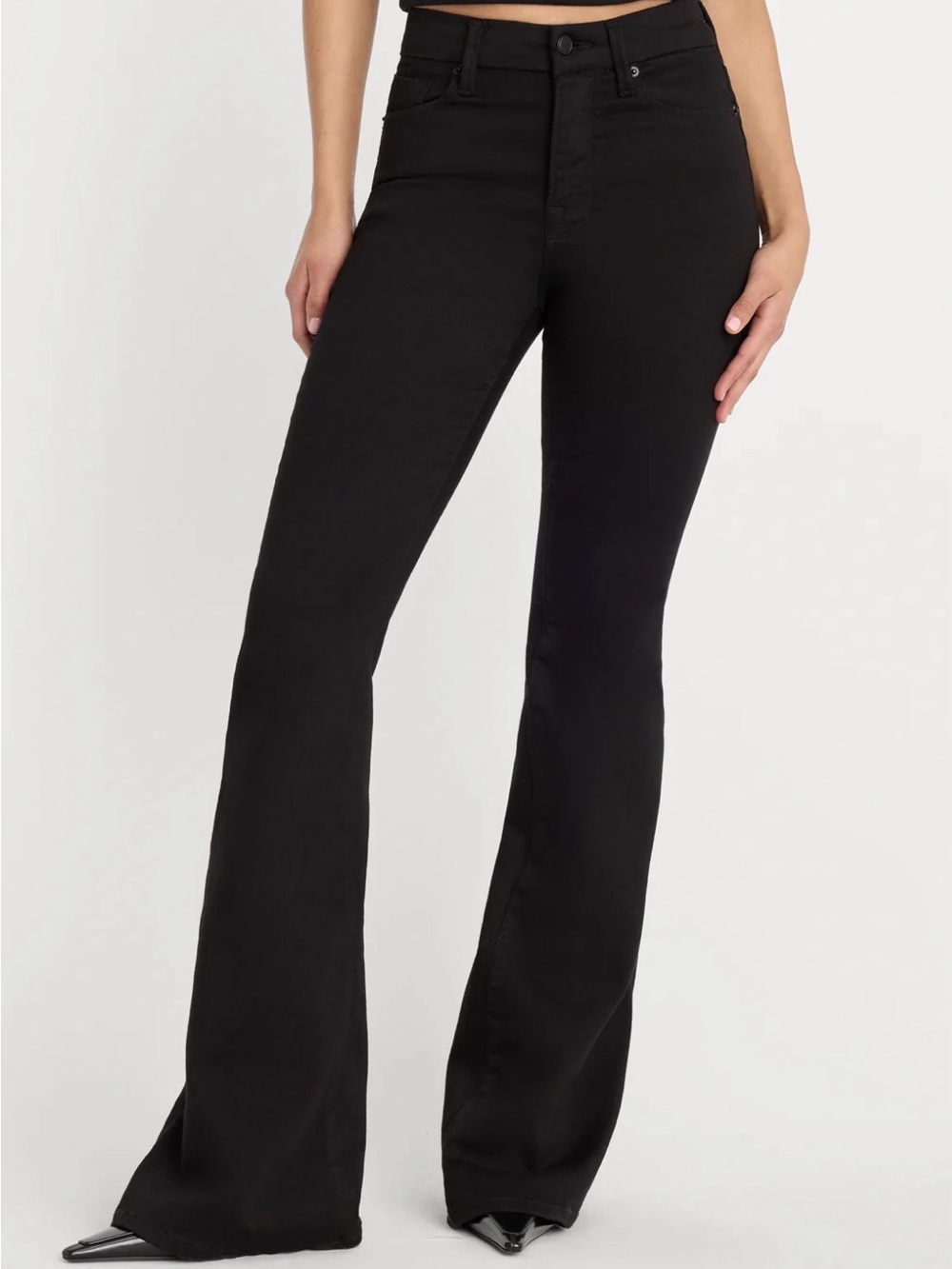 Good American Black Boot Cut Jeans